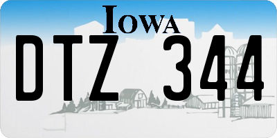 IA license plate DTZ344