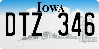 IA license plate DTZ346