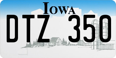 IA license plate DTZ350