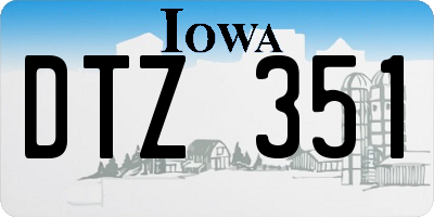 IA license plate DTZ351