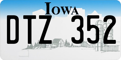 IA license plate DTZ352