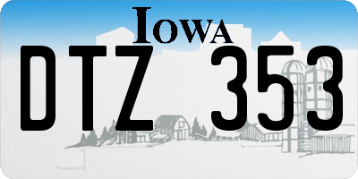 IA license plate DTZ353