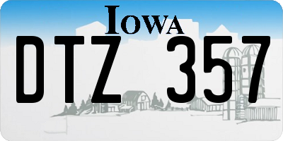 IA license plate DTZ357