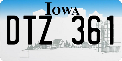 IA license plate DTZ361