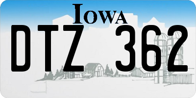 IA license plate DTZ362