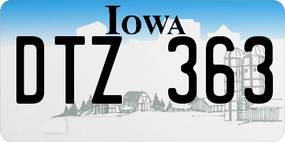 IA license plate DTZ363