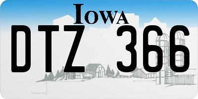 IA license plate DTZ366