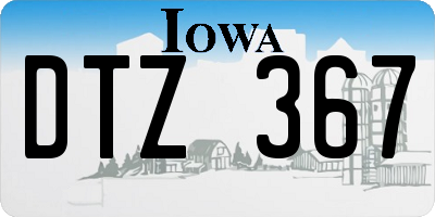 IA license plate DTZ367