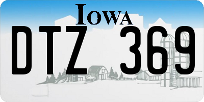 IA license plate DTZ369