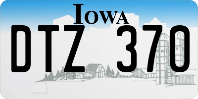 IA license plate DTZ370