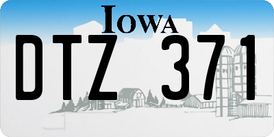 IA license plate DTZ371