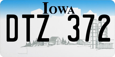 IA license plate DTZ372