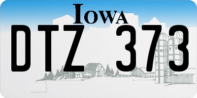 IA license plate DTZ373