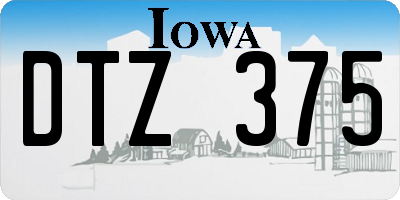 IA license plate DTZ375