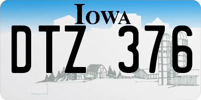 IA license plate DTZ376