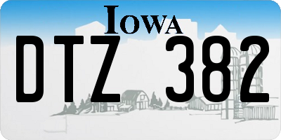 IA license plate DTZ382