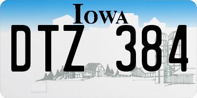 IA license plate DTZ384