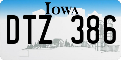 IA license plate DTZ386