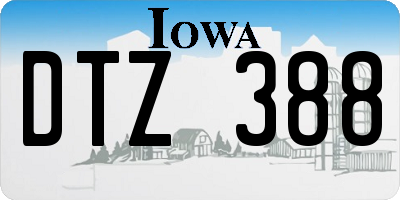 IA license plate DTZ388