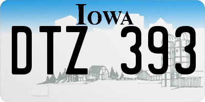 IA license plate DTZ393