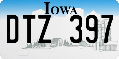 IA license plate DTZ397