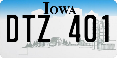 IA license plate DTZ401