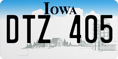 IA license plate DTZ405