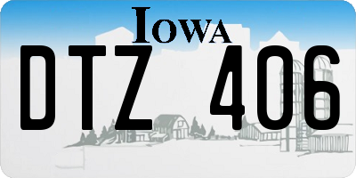 IA license plate DTZ406