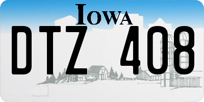 IA license plate DTZ408