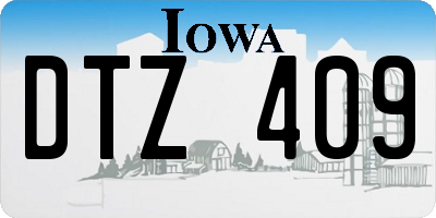 IA license plate DTZ409