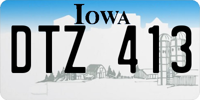 IA license plate DTZ413