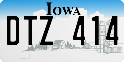 IA license plate DTZ414