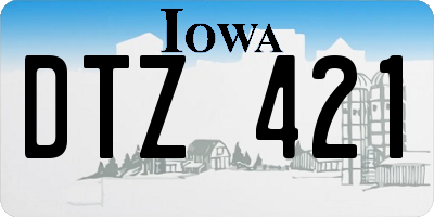 IA license plate DTZ421