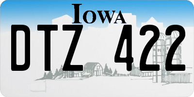 IA license plate DTZ422