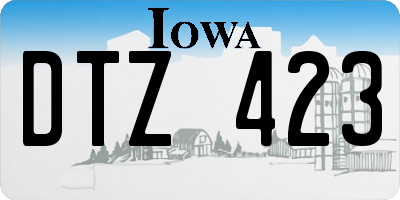 IA license plate DTZ423