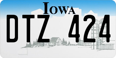 IA license plate DTZ424