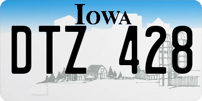 IA license plate DTZ428