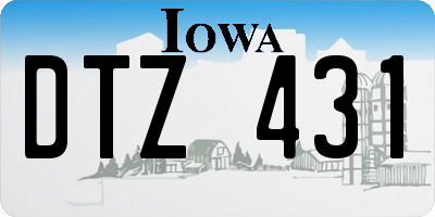 IA license plate DTZ431