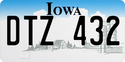 IA license plate DTZ432