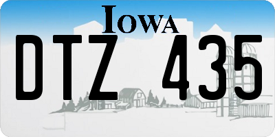 IA license plate DTZ435