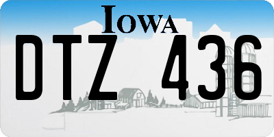 IA license plate DTZ436