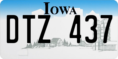 IA license plate DTZ437