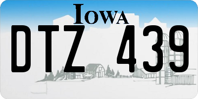 IA license plate DTZ439