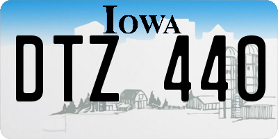 IA license plate DTZ440