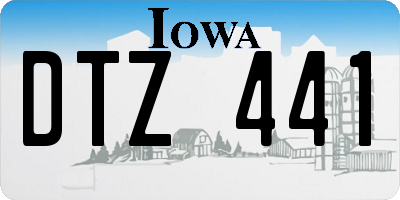 IA license plate DTZ441