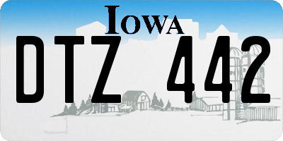 IA license plate DTZ442