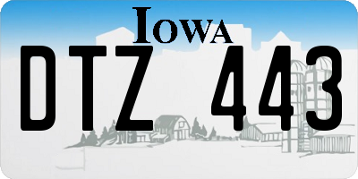 IA license plate DTZ443