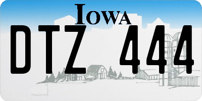 IA license plate DTZ444