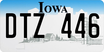 IA license plate DTZ446