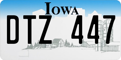 IA license plate DTZ447